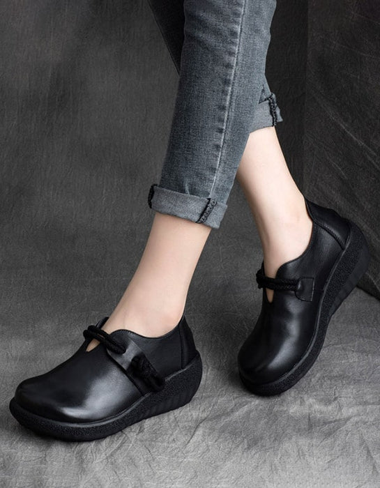 Handmade Retro Leather Waterproof Platform Shoes Aug New Trends 2020 89.99