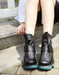 Autumn Retro Leather Buckle Gear Sole Short Boots Oct Shoes Collection 2021 98.00