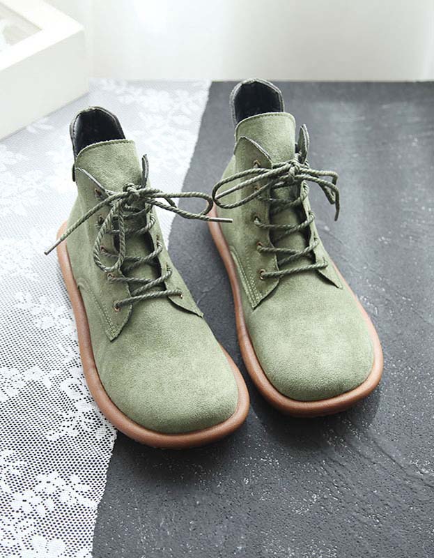 Autumn Lace-up Retro Comfortable Boots — Obiono