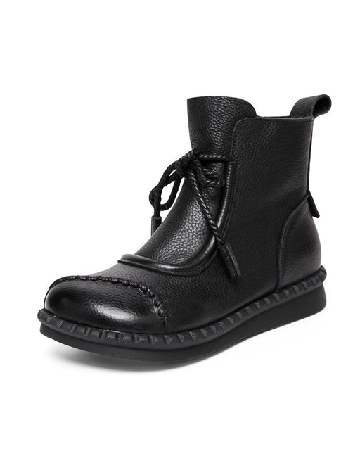 Autumn Round Toe Handmade Retro Boots Nov Shoes Collection 2022 85.00