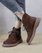 Autumn Wide Toe  Lace-up Ankle Boots Aug Shoes Collection 2022 92.00