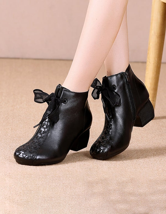 Autumn Winter Elegant Chunky Heels Retro Boots — Obiono