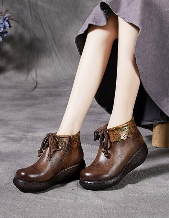Autumn Winter Handmade Wedge Boots Sep New Trends 2020 88.60