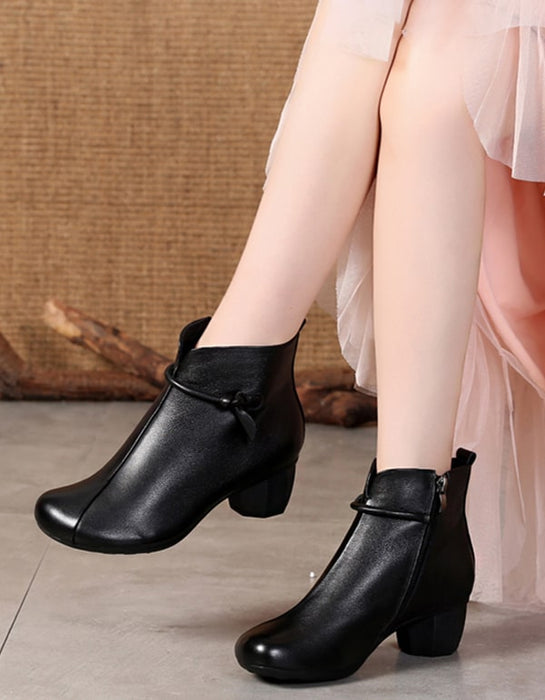 Autumn Winter Retro Leather Comfortable Chunky Shoes Oct New Trends 2020 89.90
