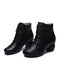 Autumn Winter Round Head Retro Leather Chunky Boots Aug New Trends 2020 95.50