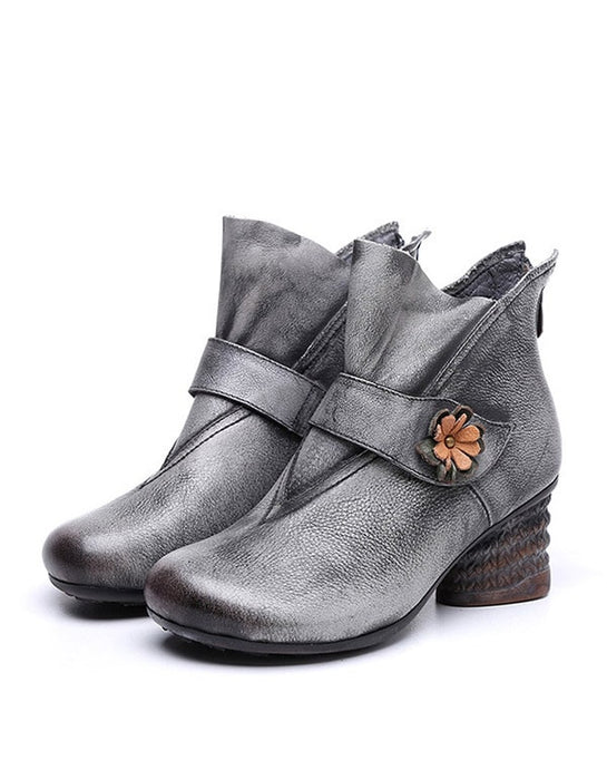 Autumn Winter Thick-Heel Retro Chunky Boots Aug New Trends 2020 91.00