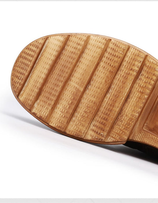 Autumn Winter Handmade Retro Leather Platform Boots Nov New Trends 2020 120.80