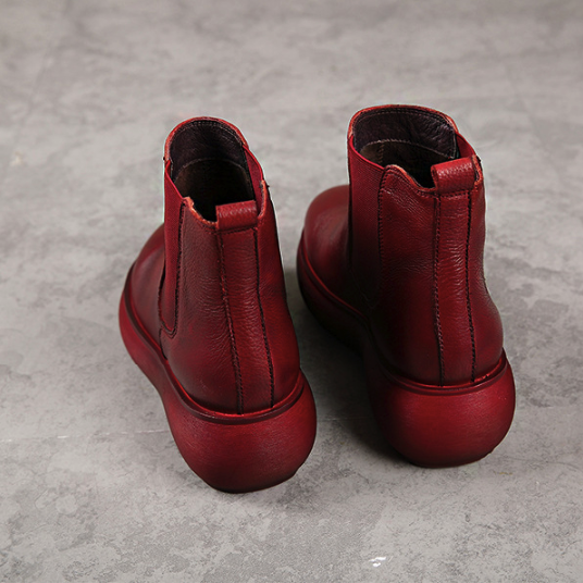 Autumn Red Women's Ankle Boots |Gift Shoes