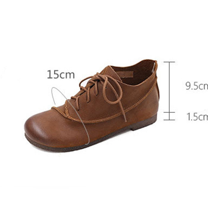 Women's Autumn Leather Retro Flat Shoes | Gift Shoes