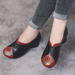 Autumn Ethnic Style Leather Printed Shoes Oct New Arrivals 65.00