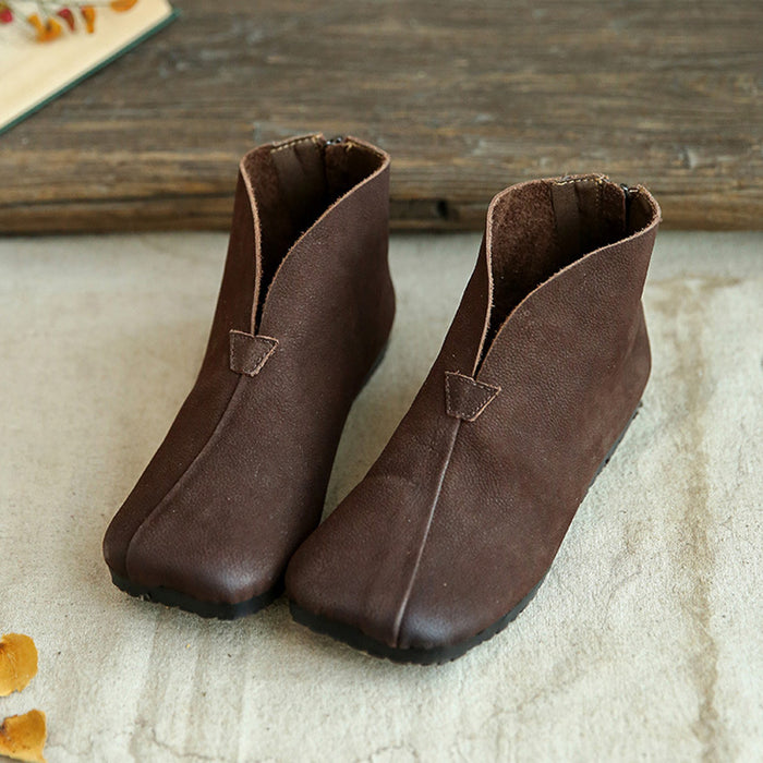 Autumn Retro Ethnic Leather Comfortable Women's Boots | Gift Shoes