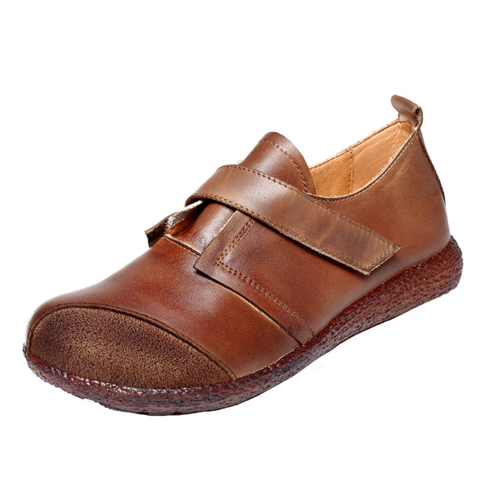 Autumn Retro Leather Casual Flat Women's Shoes | Gift Shoes