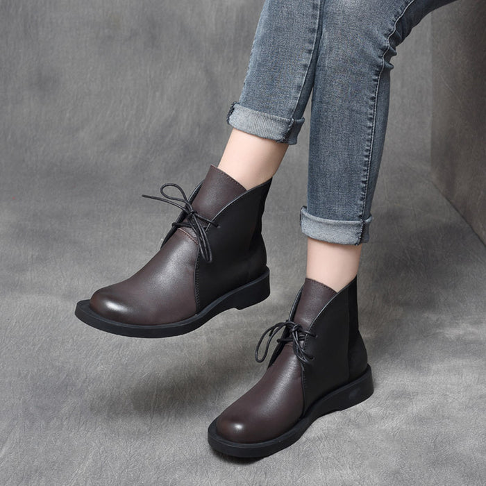 Handmade Real Leather Autumn Martin Ankle Boots Handmade Real Leather Autumn Martin Ankle Boots