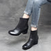 Retro Leather Chunky Women's Boots Feb New 2020 92.55