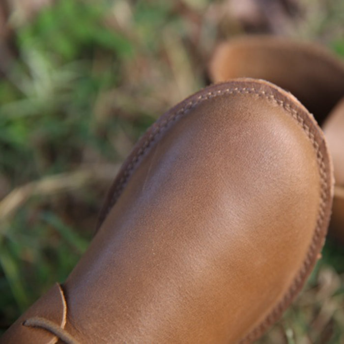 Autumn Retro Leather Women's Short Boots | Gift Shoes