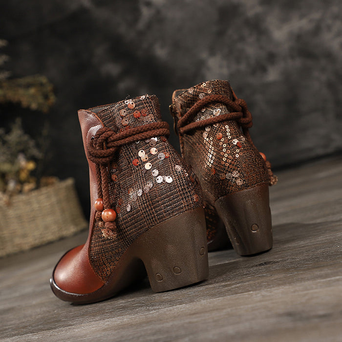 Autumn Winter Ankle Boots Five-Finger Retro Leather | Gift Shoes