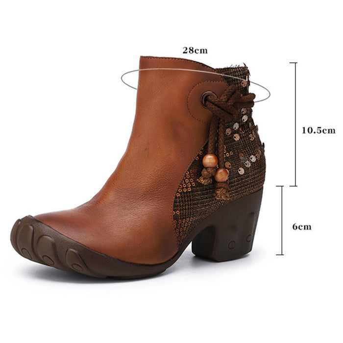 Autumn Winter Ankle Boots Five-Finger Retro Leather | Gift Shoes