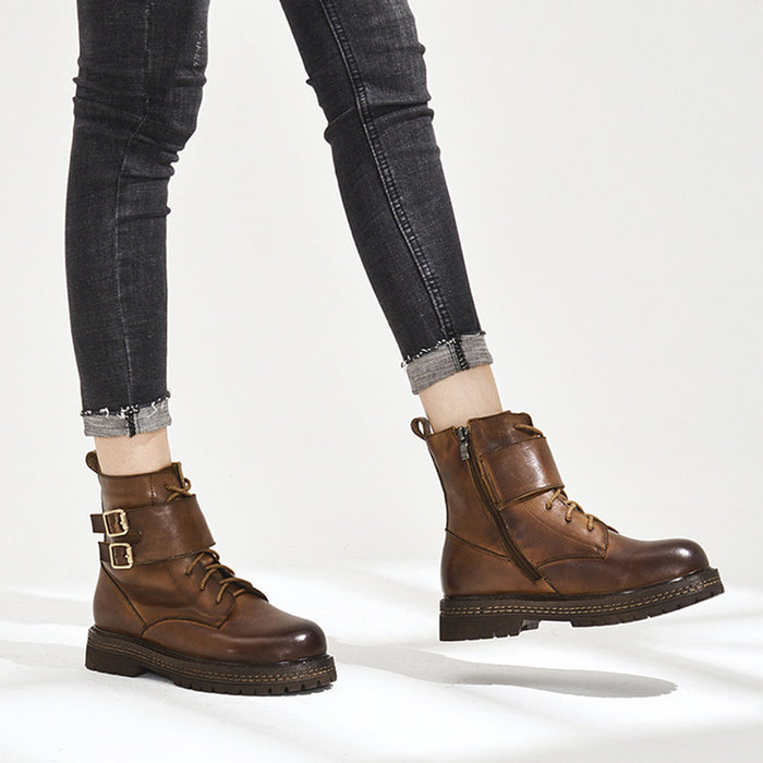 Autumn Winter Casual Leather Martin Boots | Gift Shoes