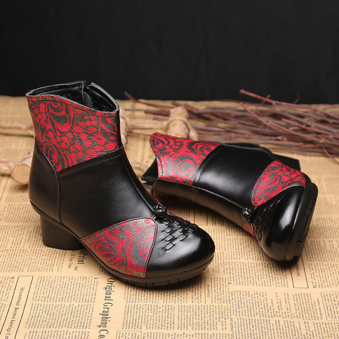 Winter Ethnic Leather Women's Boots | Gift Shoes