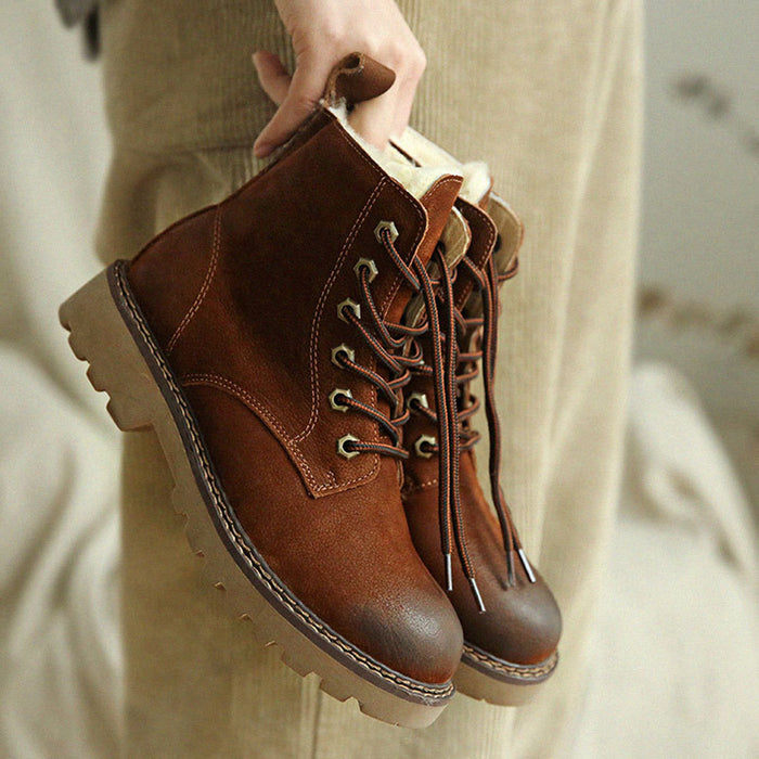 Botas Martin de ante cómodas para mujer para el invierno — Obiono