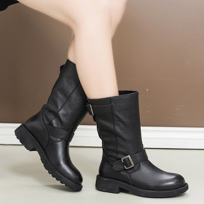 Autumn Winter Fashion Women's Leather Boots | Gift Shoes