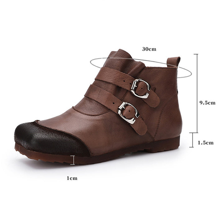 Autumn Winter Leather Soft Bottom Women's Short boots | Gift Shoes