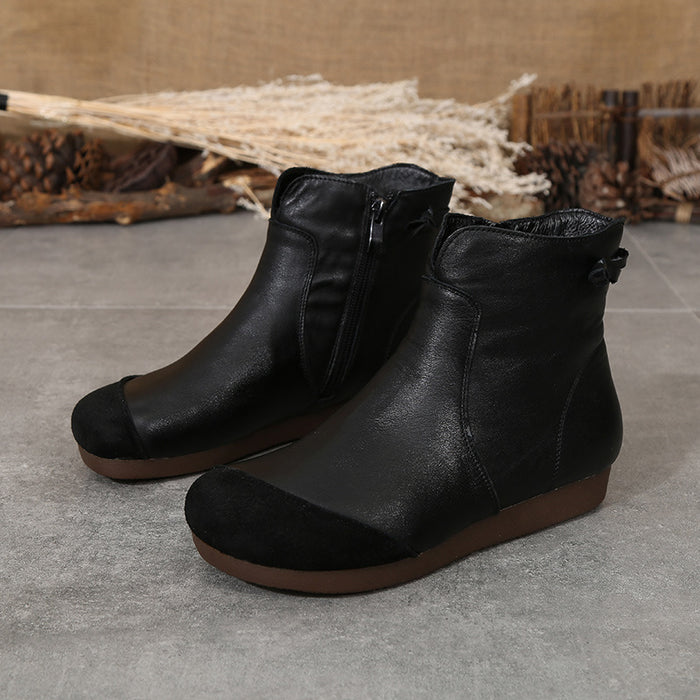 Handmade Retro Leather Women's Winter Boots