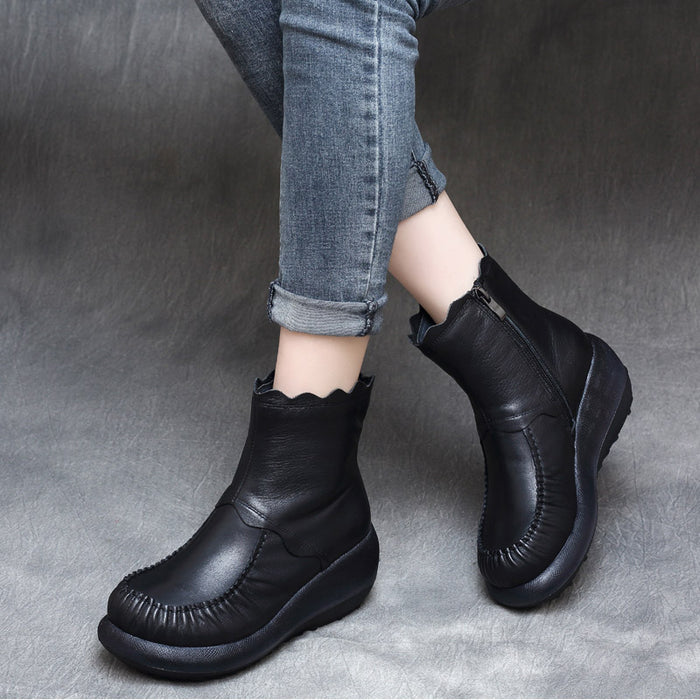 Autumn Winter Platform Wedge Waterproof Women Retro Boots| Gift Shoes