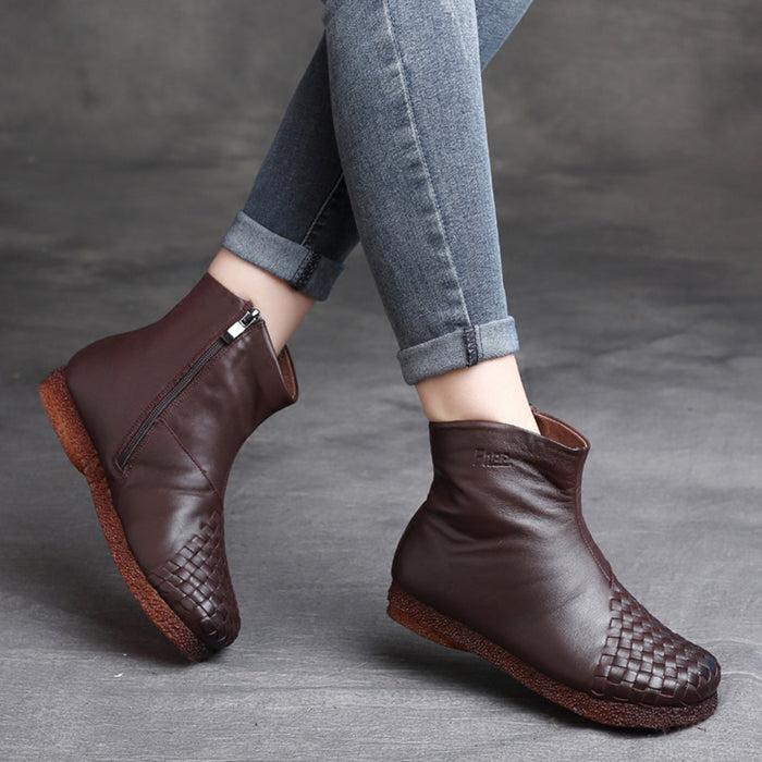 Autumn Winter Retro Leather Women's Boots 35-42 | Gift Shoes