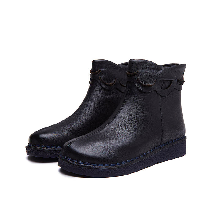 Autumn Winter Soft Handmade Retro Leather Boots l Gift Shoes — Obiono