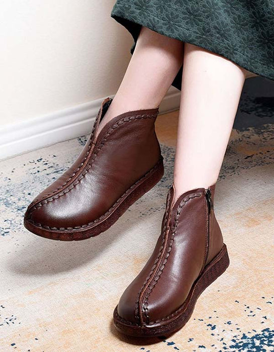 Handmade Soft Leather Comfortable Winter Boots 41