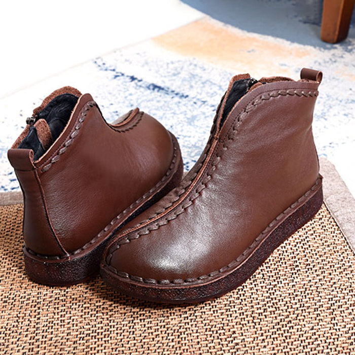 Handmade Soft Leather Comfortable Winter Boots 41