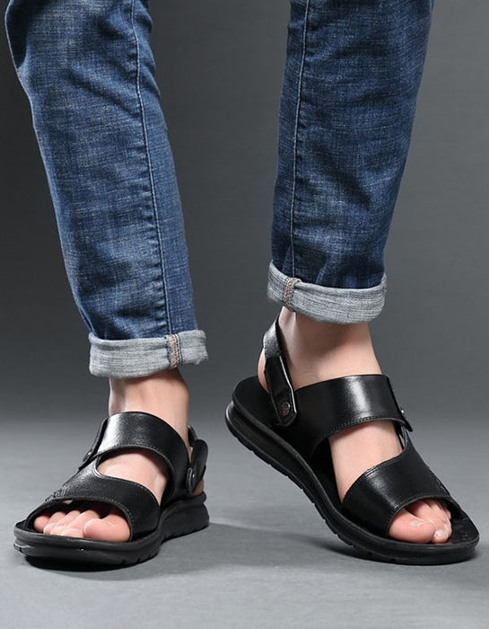 Men's Summer Soft Leather Beach Sandals