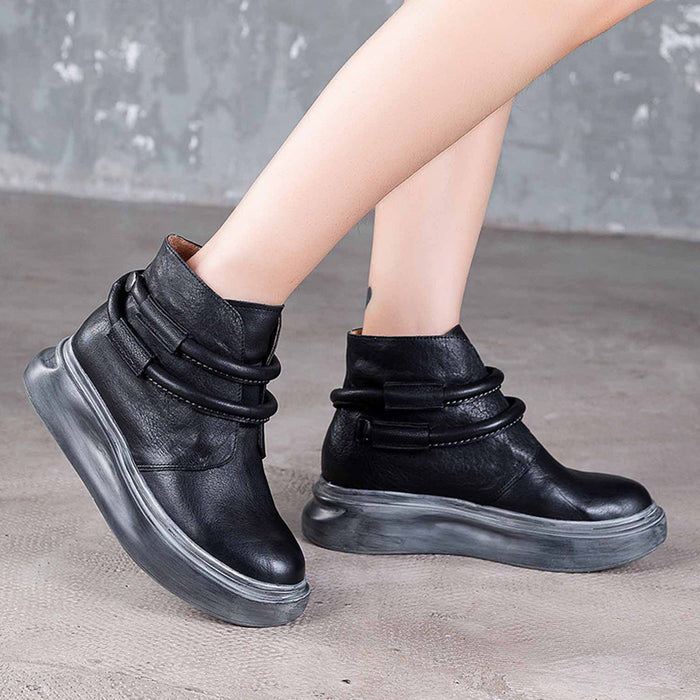 Belt Buckle Retro Boots | Gift Shoes