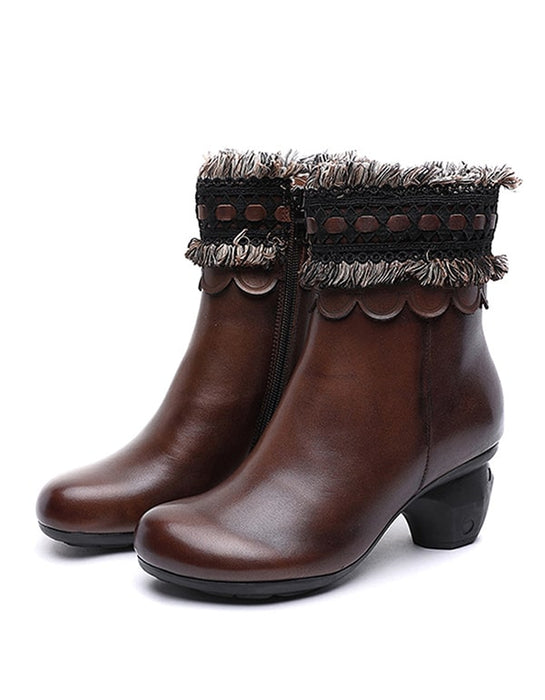 Bohemian Tassels Retro Chunky Heel Boots Sep New Trends 2020 97.00