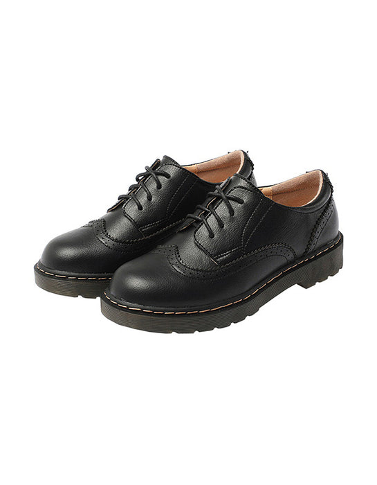 British Style Leather Thick Heel Oxford Shoes December New 2019 79.80