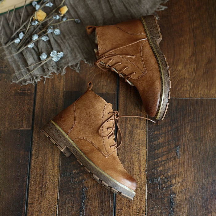 British Laced Zipper Martin Boots | Gift Shoes