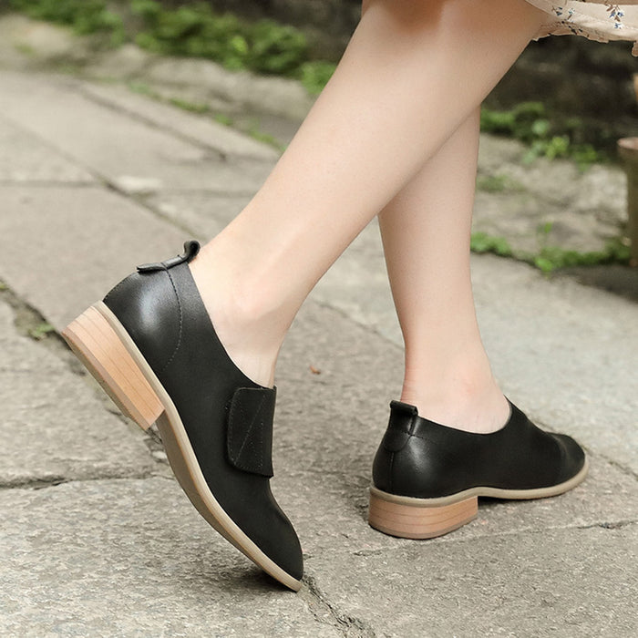 British Style Leather Retro Casual Flat Shoes | Gift Shoes