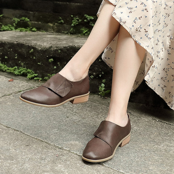 British Style Leather Retro Casual Flat Shoes | Gift Shoes