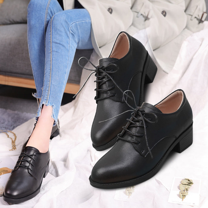 British Style Leather Retro Flat Shoes | Gift Shoes