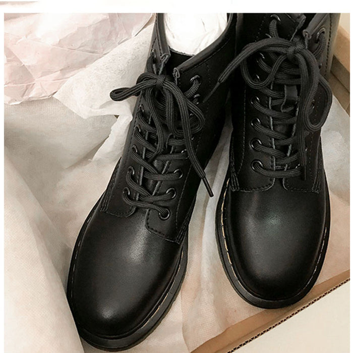 British Style Velvet Marten Boots Black | 35-43