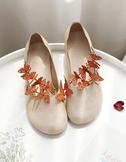 Butterfly Soft Leather Retro Flat Shoes Nov Shoes Collection 2022 66.60