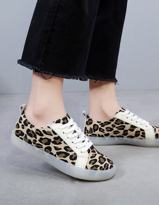 Canvas Print Women's Leopard Casual Shoes