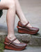 Carved Hollow Vintage Elegant Wedge Sandals March New Trends 2021 95.50