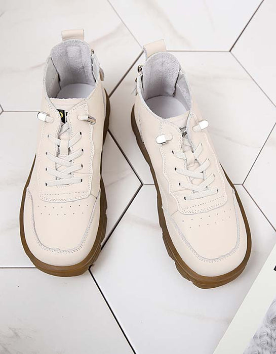 Women's Comfortable  Casual Leather Sneakers