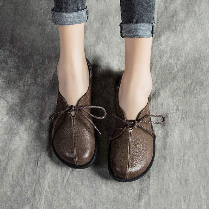 Casual Comfortable Leather Flat Shoes | Gift Shoes