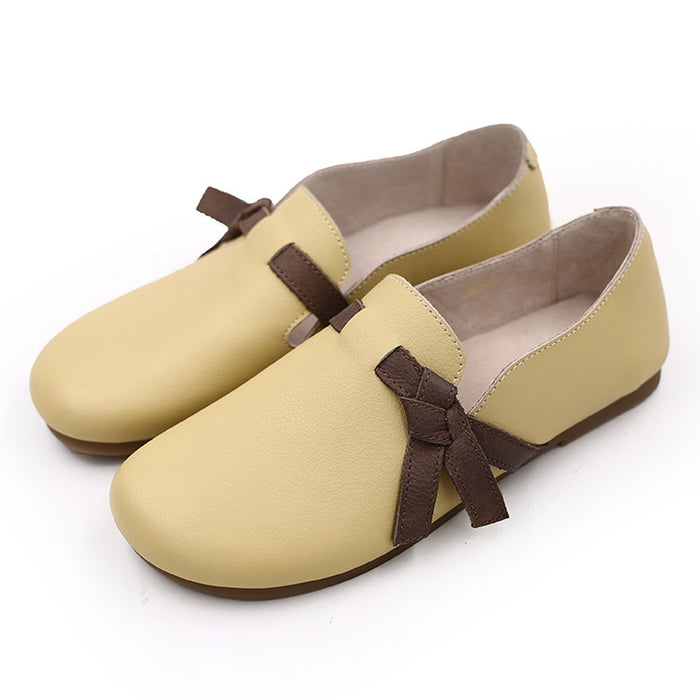 Casual Handmade Flat Leather Women's Shoes | Gift Shoes