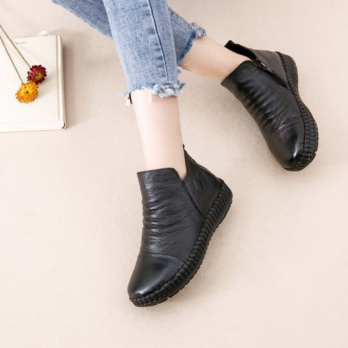 Casual Leather Women Retro Shoes 35-42.