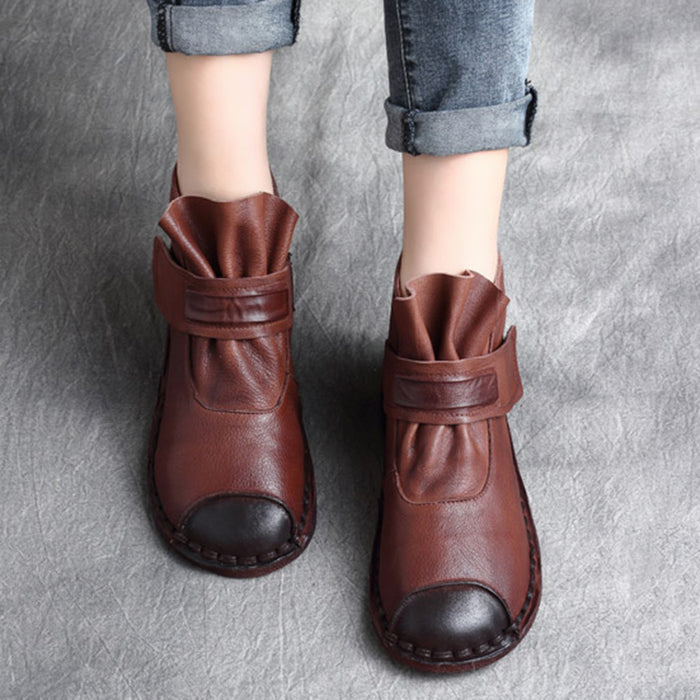 Casual Retro Leather Handmade Short Boots | Gift Shoes