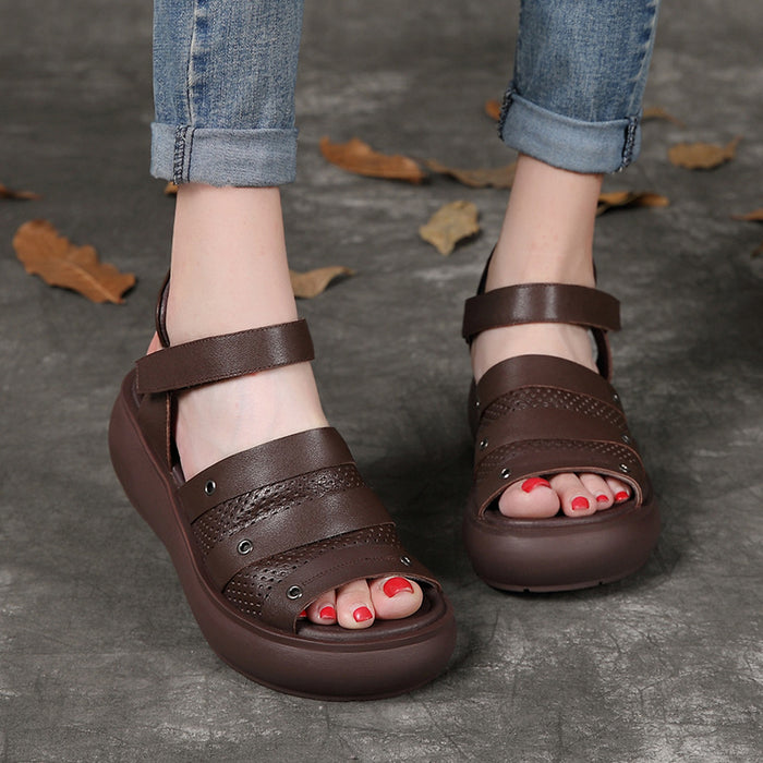 Summer Open toe Handmade Retro Platform Sandals